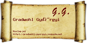 Gradwohl Györgyi névjegykártya