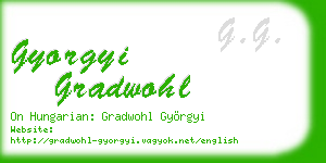 gyorgyi gradwohl business card